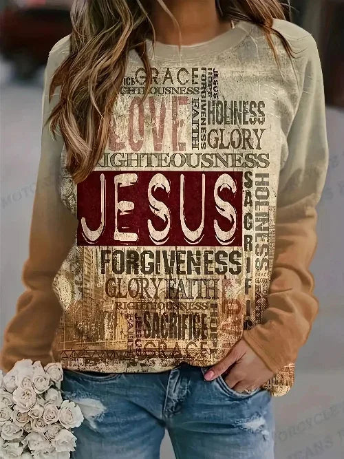 Long Sleeve Christian Graphic Tee - God Cloth