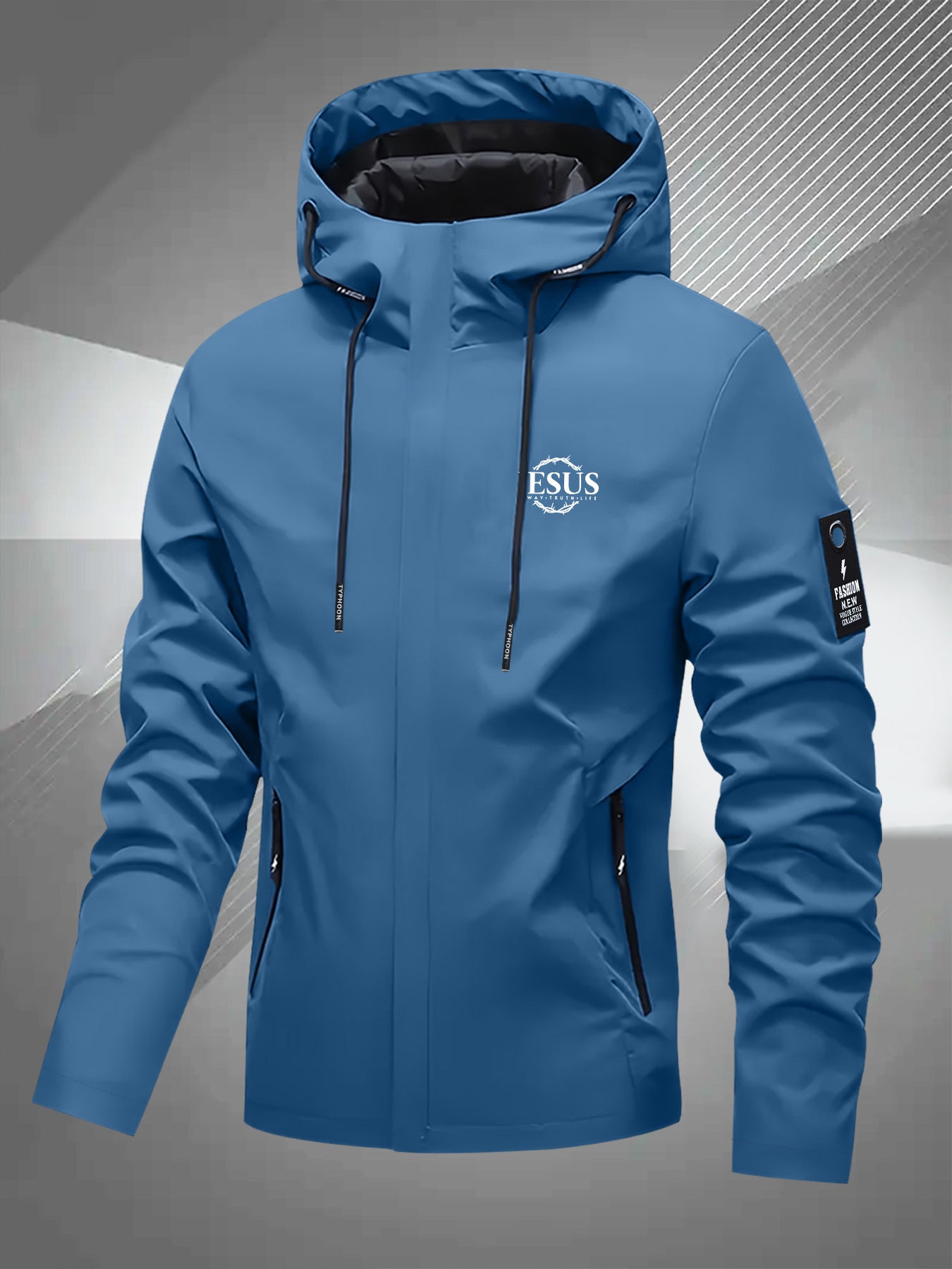 Men's Jesus Graphic Hooded Jacket