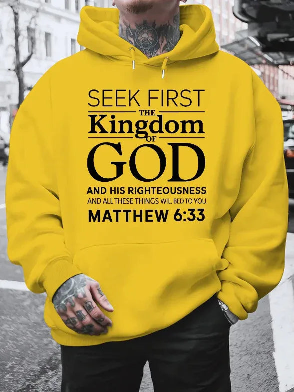 3D Matthew 6:33 Bible Verse Hoodie - God Cloth