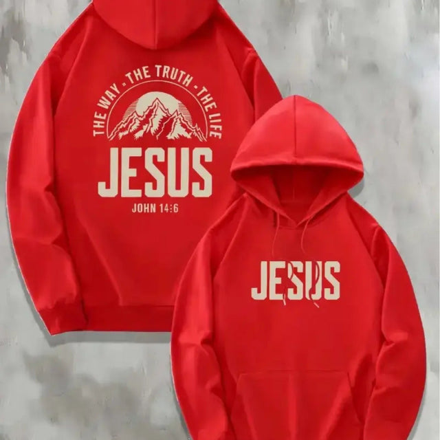 Unisex Oversized Jesus Graphic Hoodie
