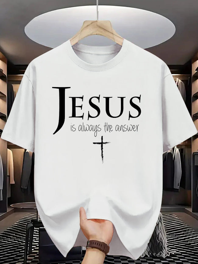 "Jesus is Always the Answer" Christian Graphic Tee
