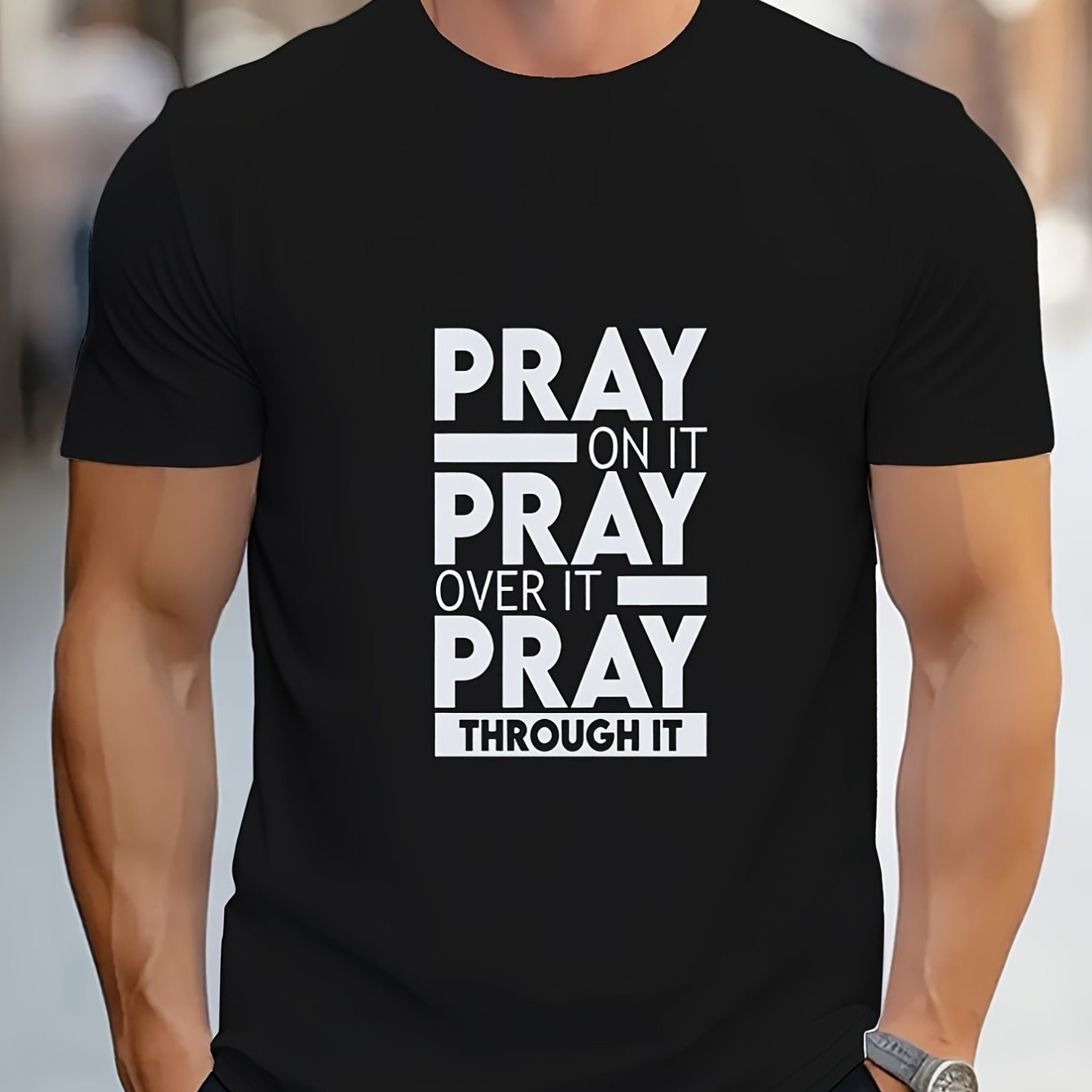 Men's Faith-Inspired Prayer Christian T-Shirt