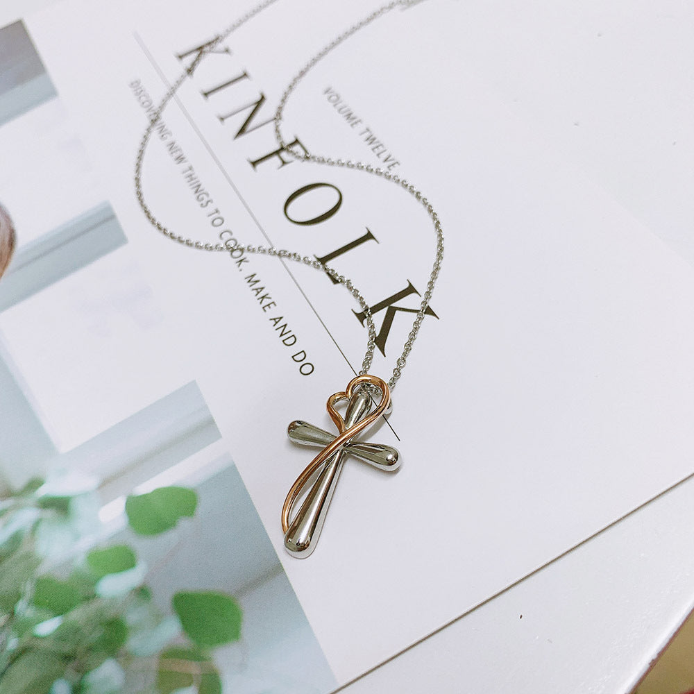 Heart Cross Necklace