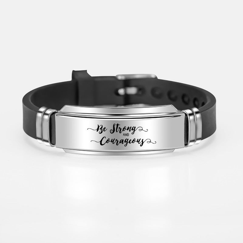 Engraved Stainless Steel Scripture Bracelets