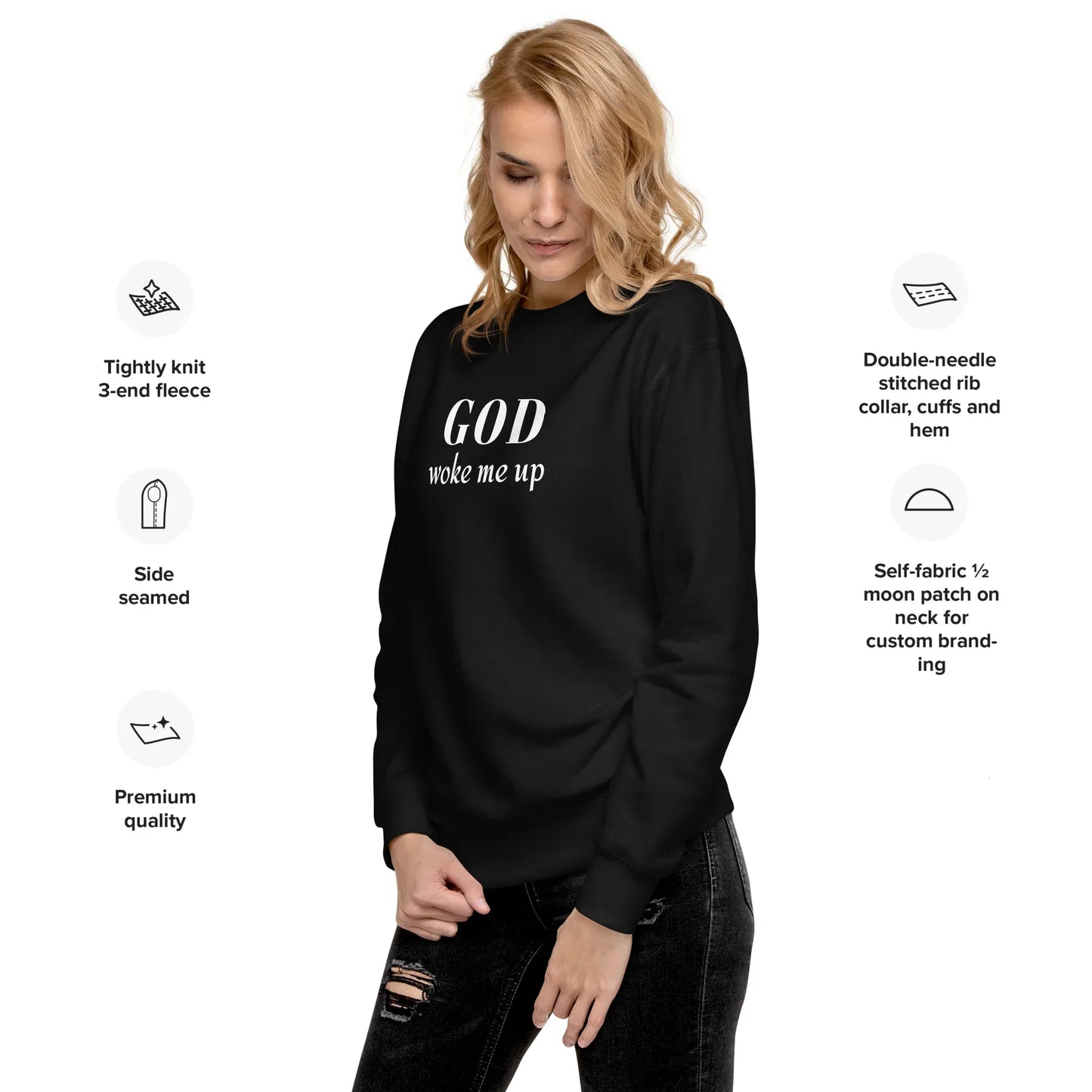 God Woke Me Sweatshirt - God Cloth