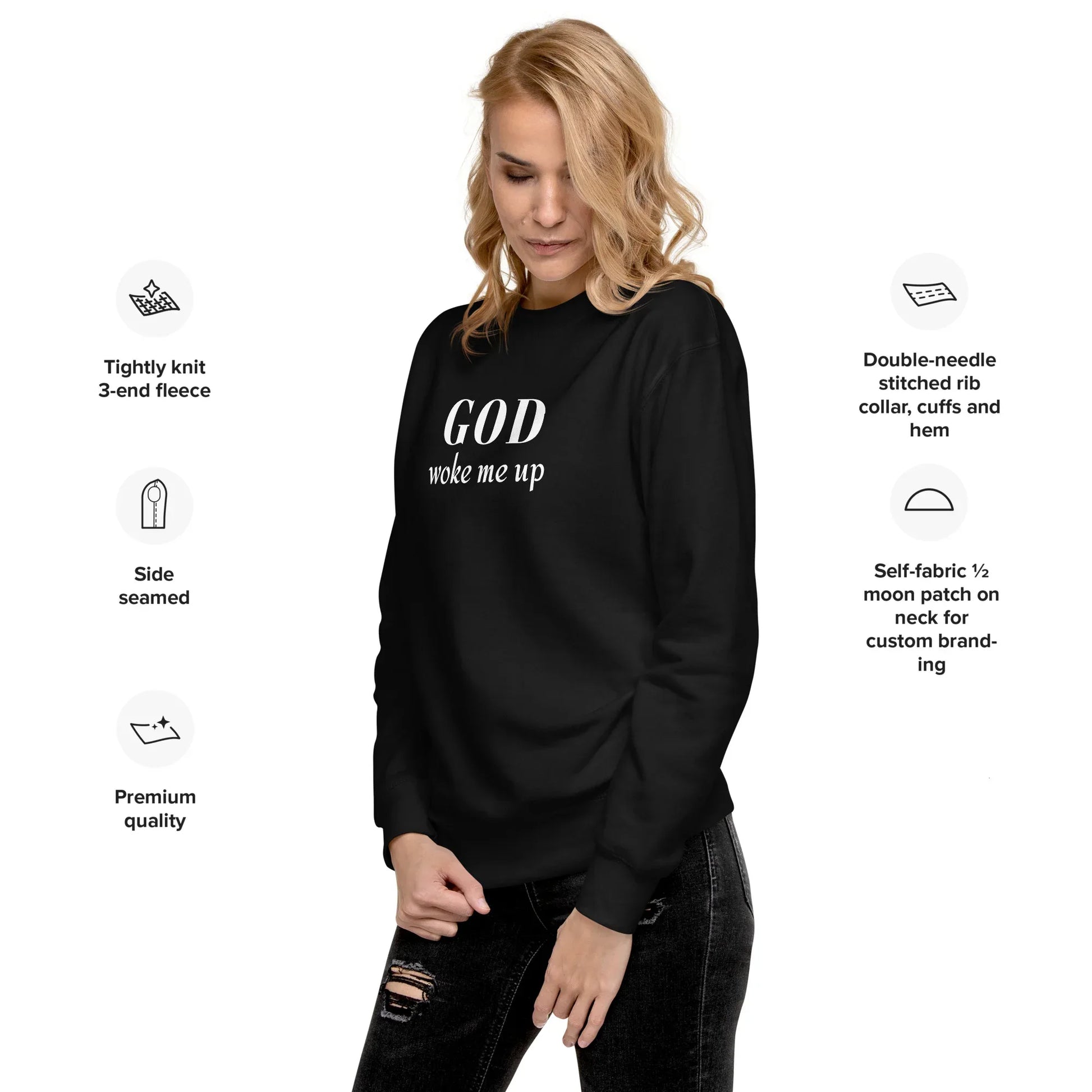 God Woke Me Sweatshirt - God Cloth